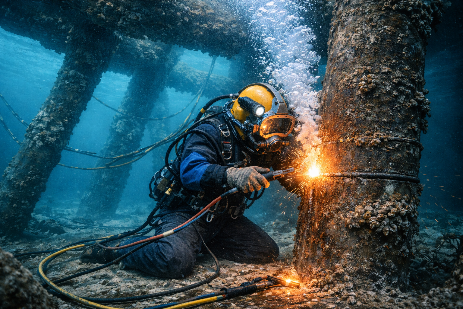 Commercial marine services and diving support operation